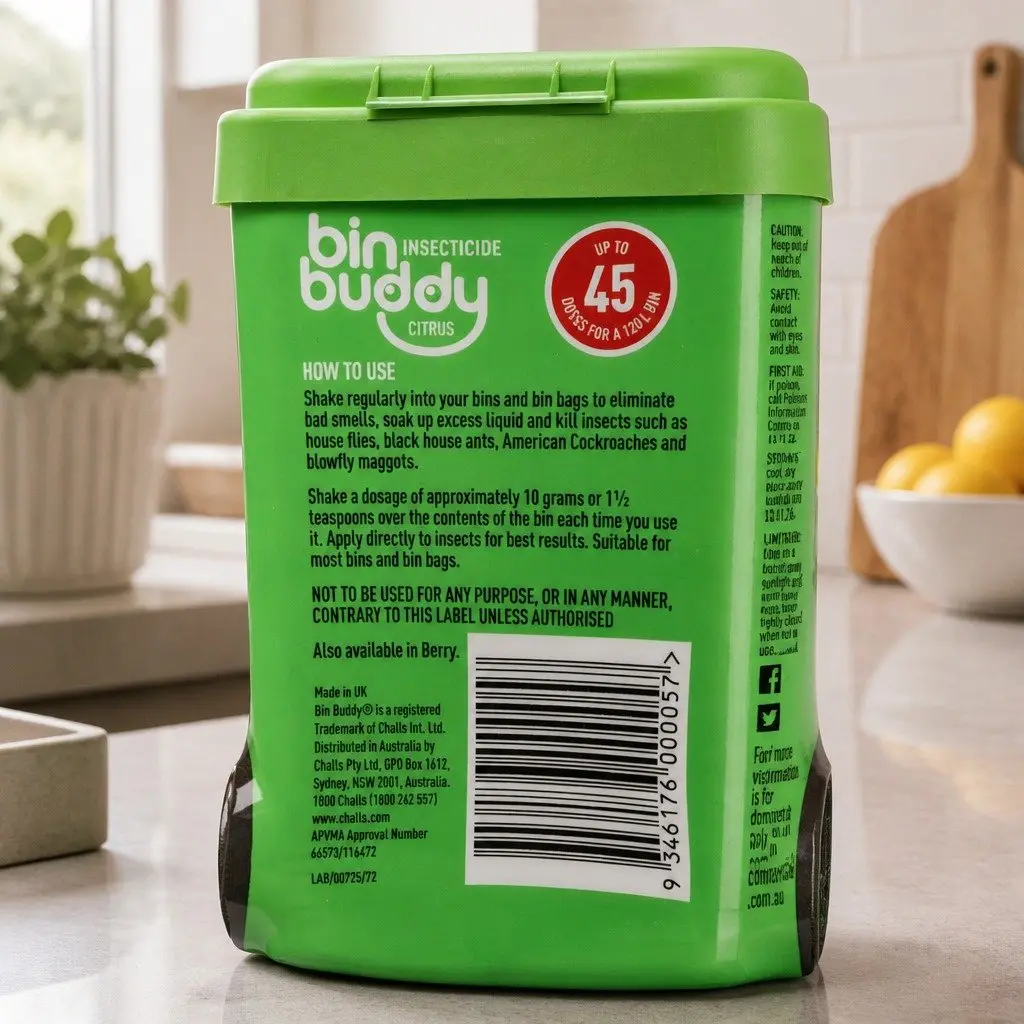 Citrus Powder 450g Fresh Scent Odour Control for Kitchen and Household Bins