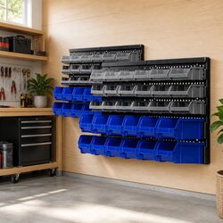 Efficient 60 Bin Wall Storage Rack – Organise with Ease