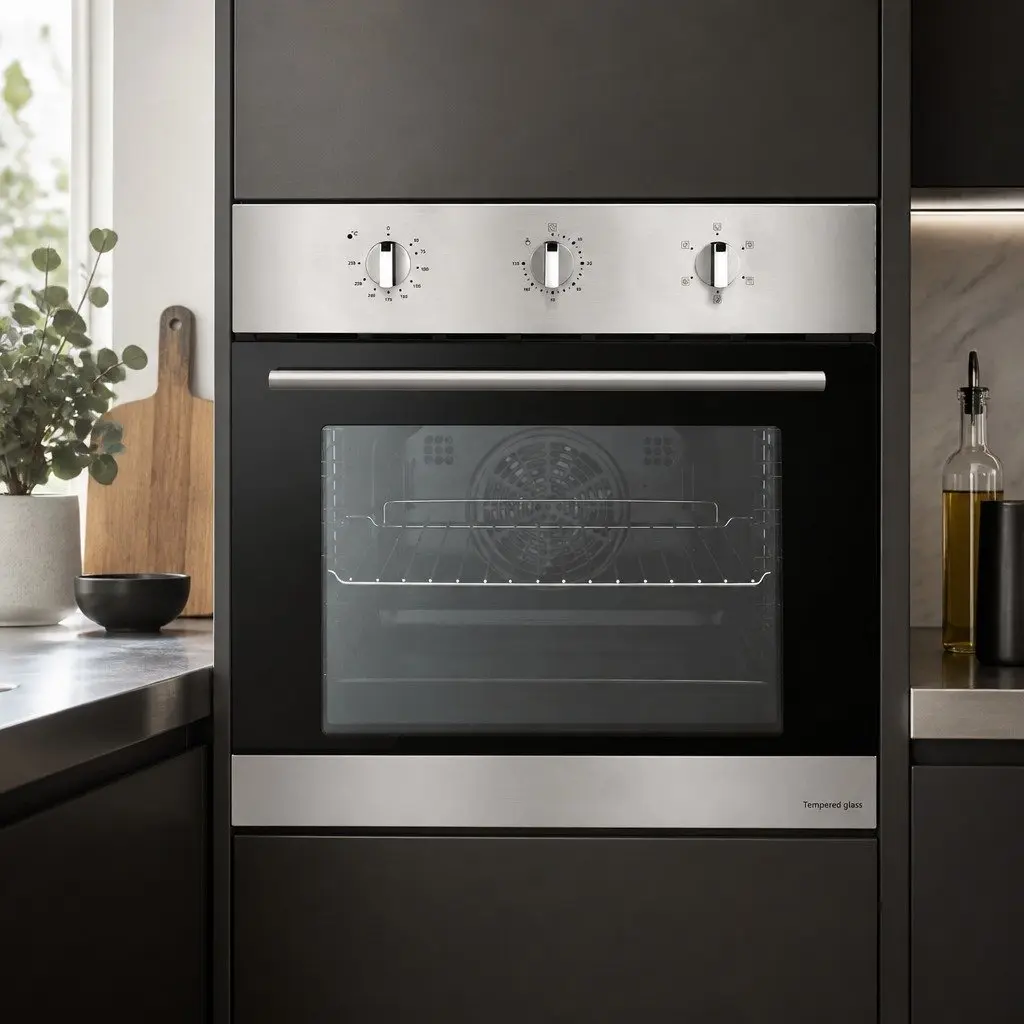 60cm Electric Built-in Wall Oven 70L Silver Stainless Steel Kitchen Appliance