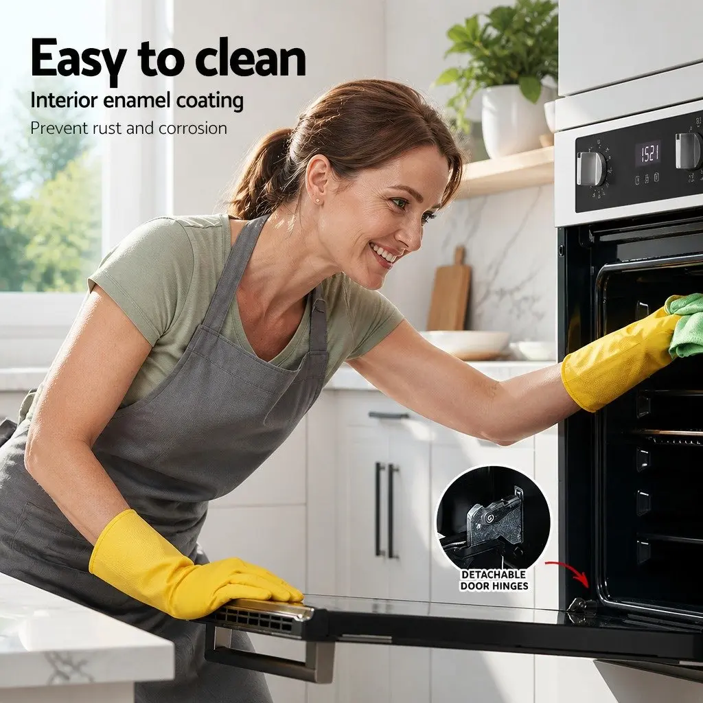 Built-In Electric Wall Oven 80L Convection Grill Kitchen Appliance Stainless