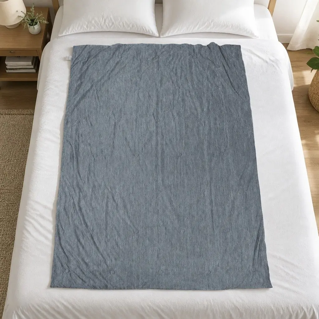 Cooling Blanket Grey 160x210cm Lightweight Breathable Machine Washable