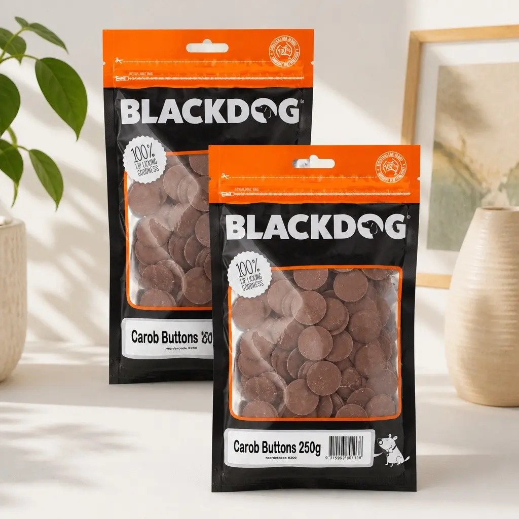 Dog Treats Carob Drops 250g Oven Baked Creamy Texture Bulk Pack