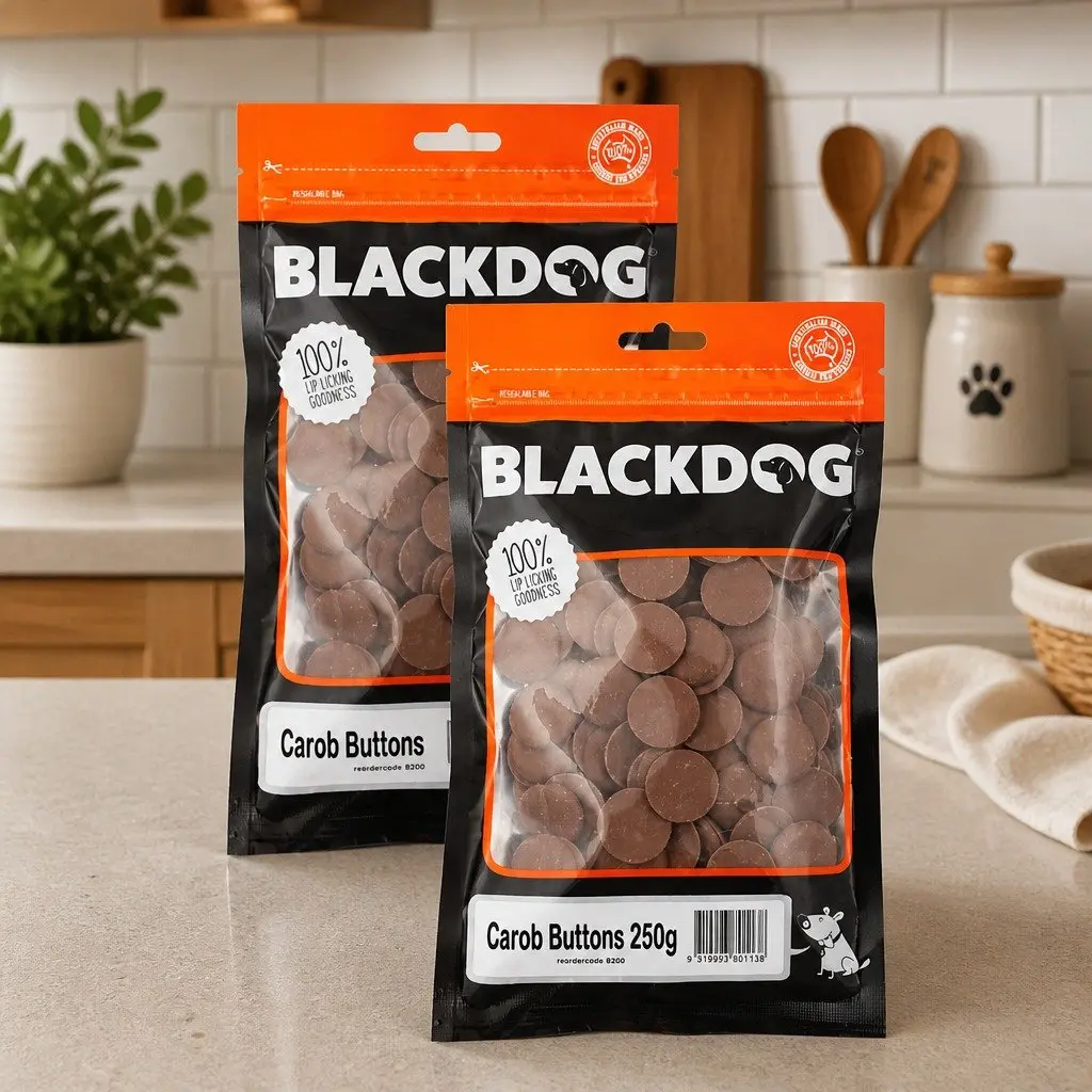Dog Treats Carob Drops 250g Oven Baked Creamy Texture Bulk Pack