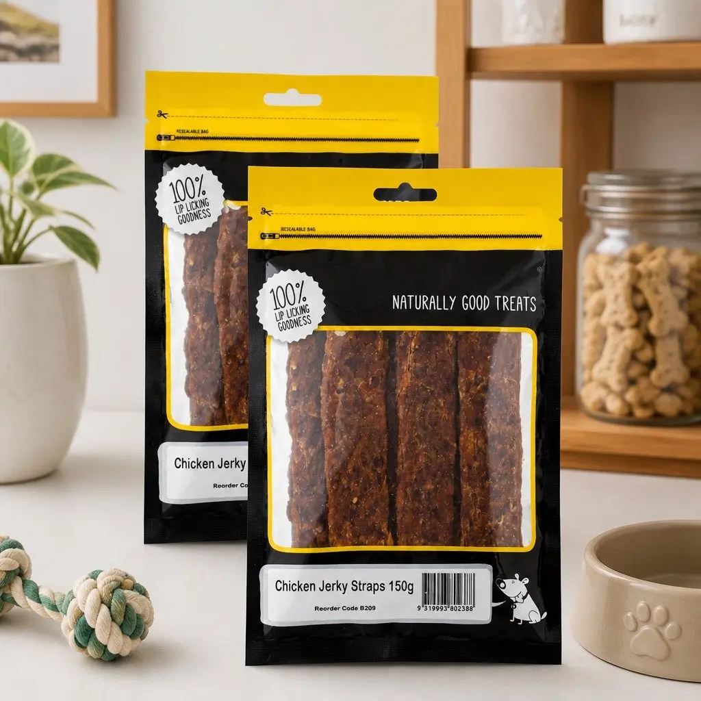 Chicken Jerky Straps Dog Treats 150g x 2pk Soft Chewy High Protein Pet Snack