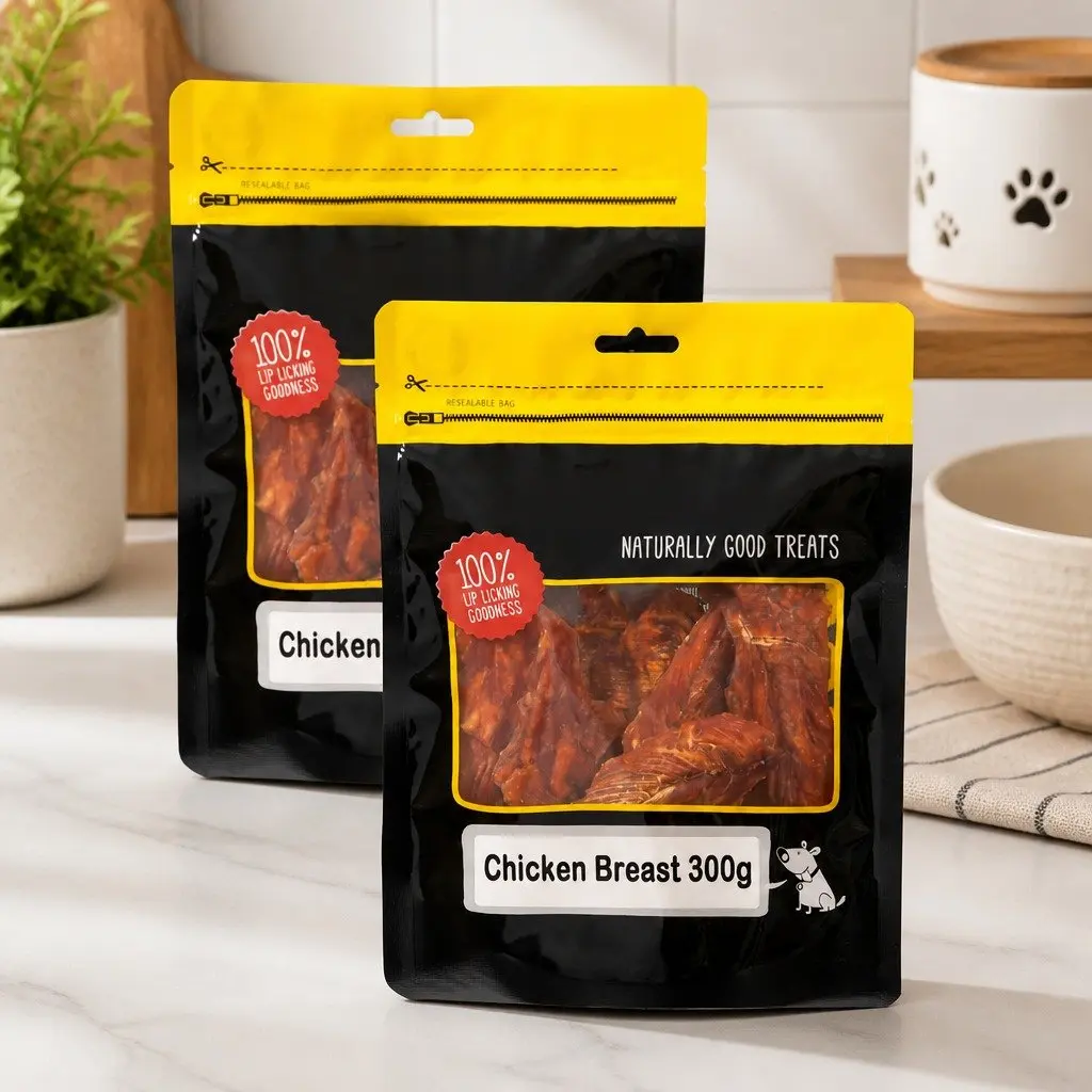 Dog Treats Chicken Breast Fillet 300g High Protein Slow-Dried Training 2 Pack