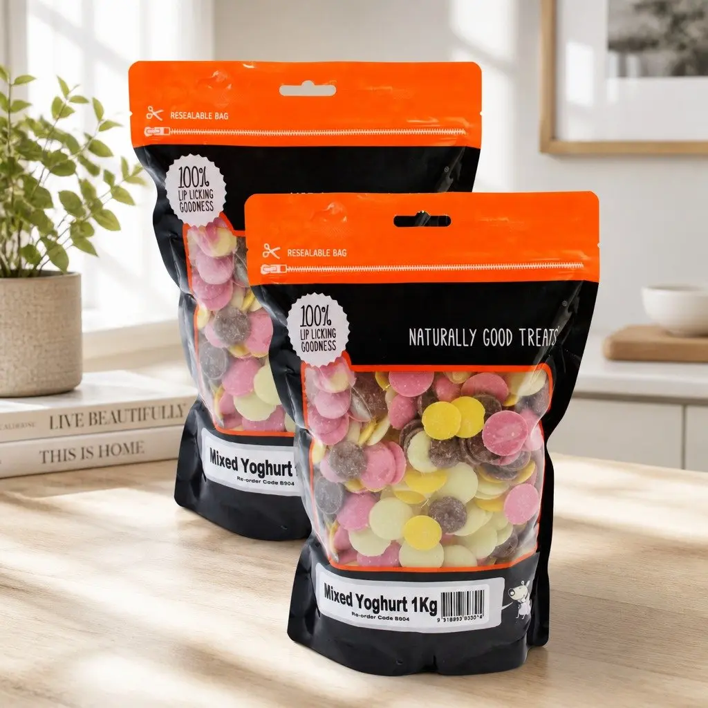 Mixed Yoghurt Drops Dog Treats 1kg x 2 Pack Adult Dogs All Breeds Training