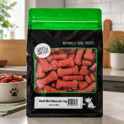 Mini Beef Biscuits 1kg for Small and Medium Dogs