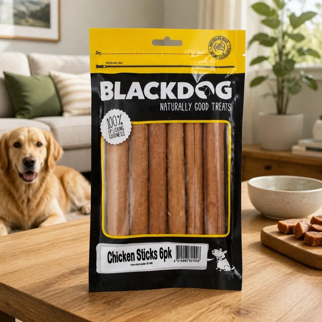 Dog Treats Chicken Sticks 6 Pack Air Dried High Protein Chewy Texture