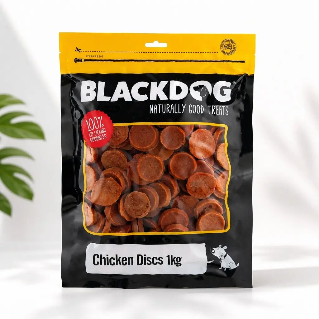 Oven Baked Dog Treats Chicken Discs 1kg Crunchy High Protein Reward