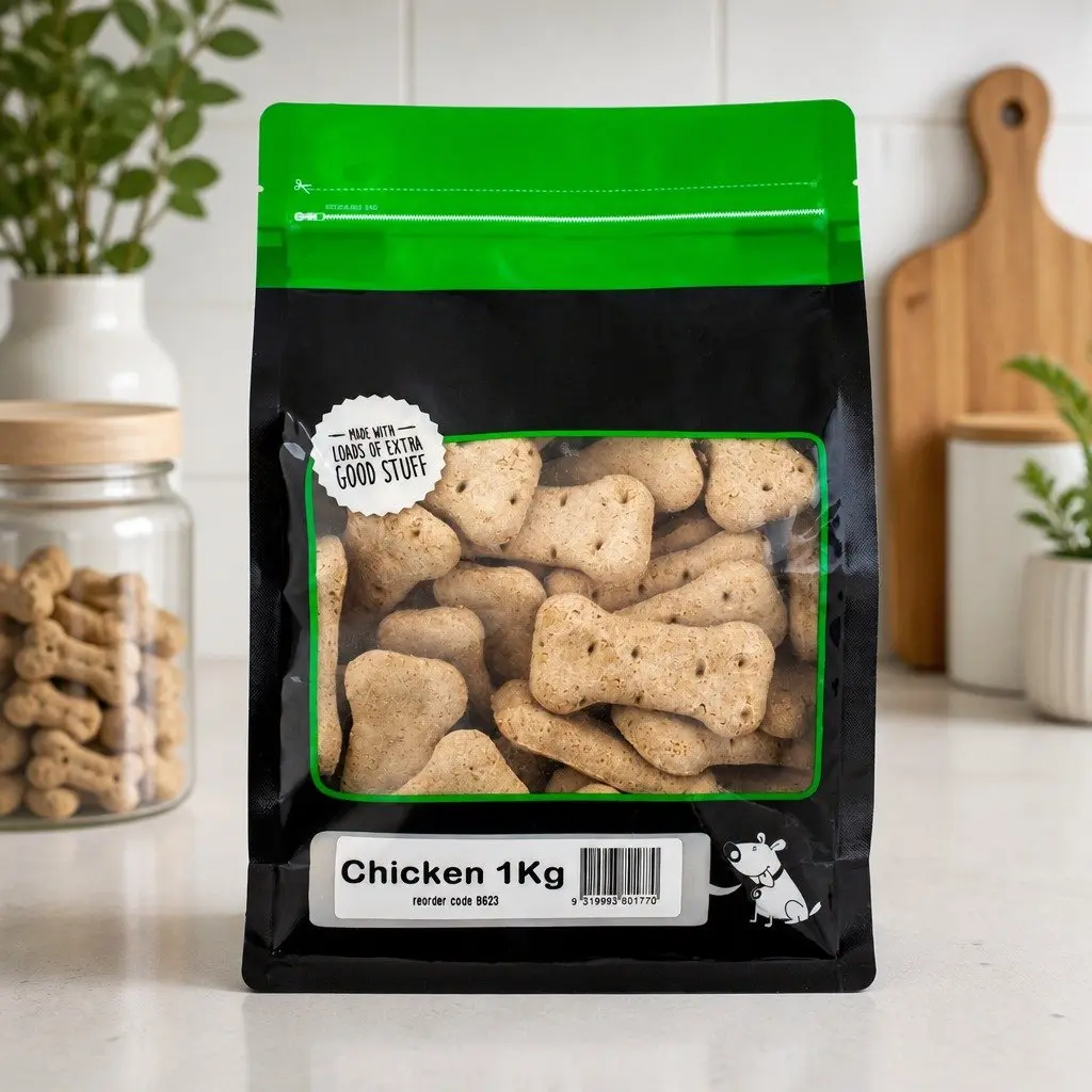 Dog Treats Chicken Biscuits 1kg Crunchy High Protein Oven Baked