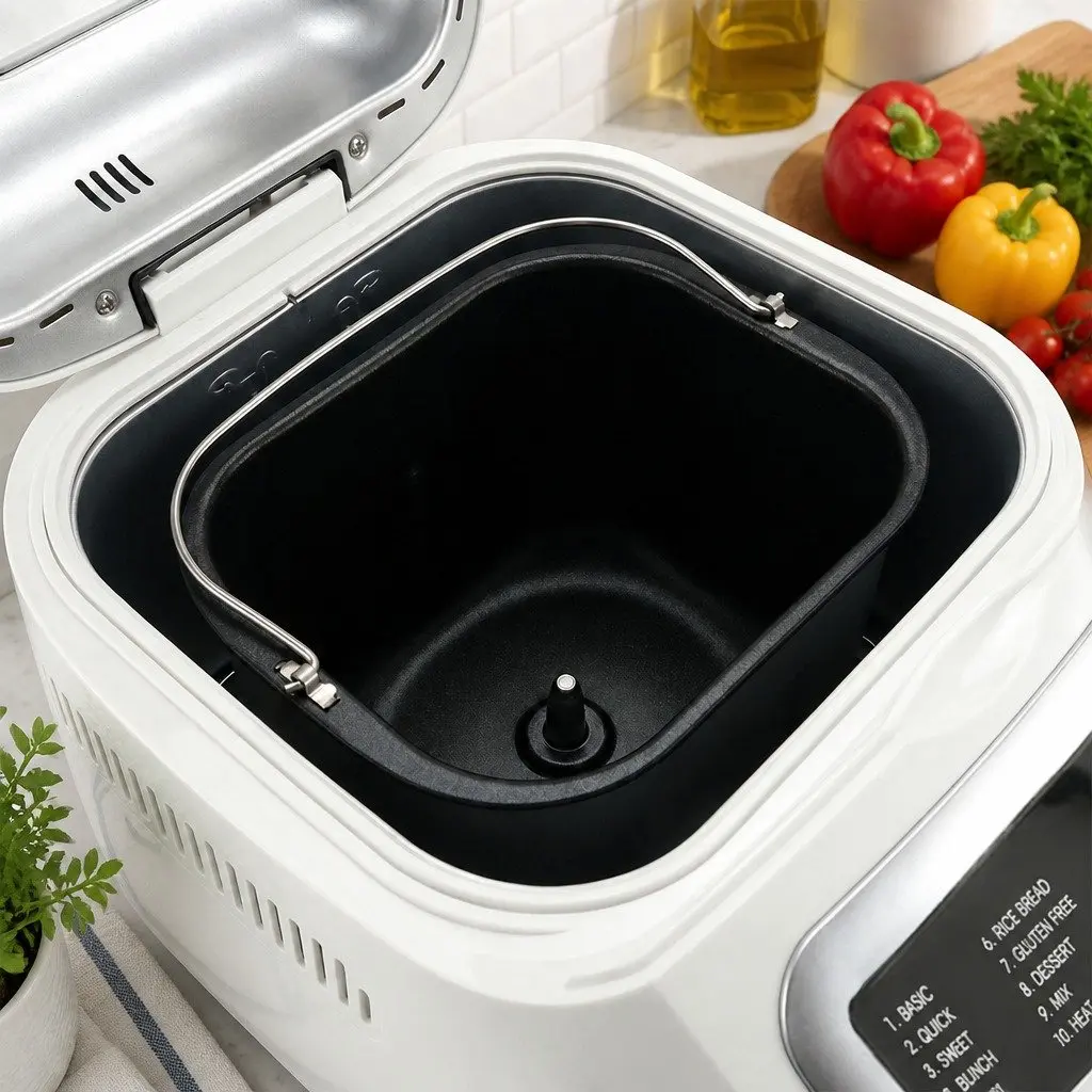 Automatic Bread Maker White 2lb Capacity 19 Program Non Stick Home Baking Oven