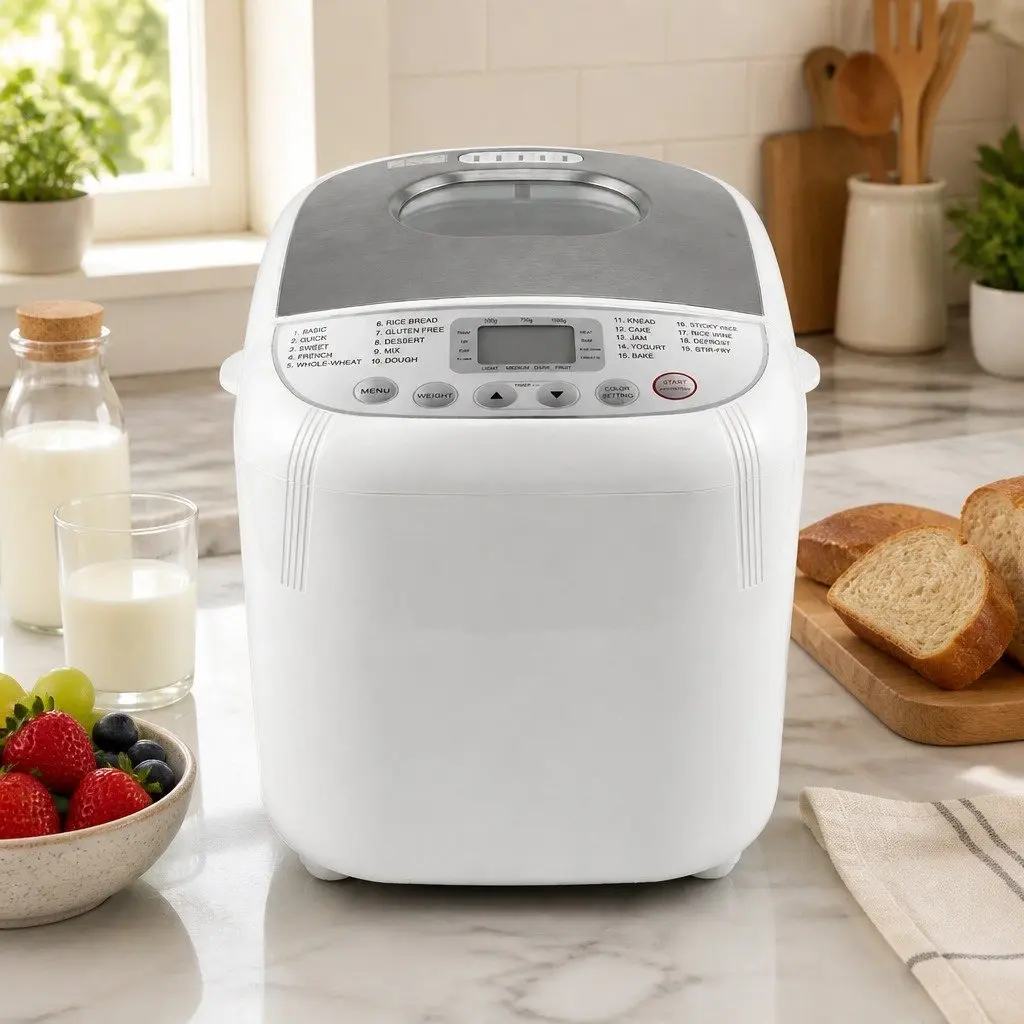Automatic Bread Maker Machine 19 Programs 2lb Loaf Non-Stick Pan Kneading Mixing