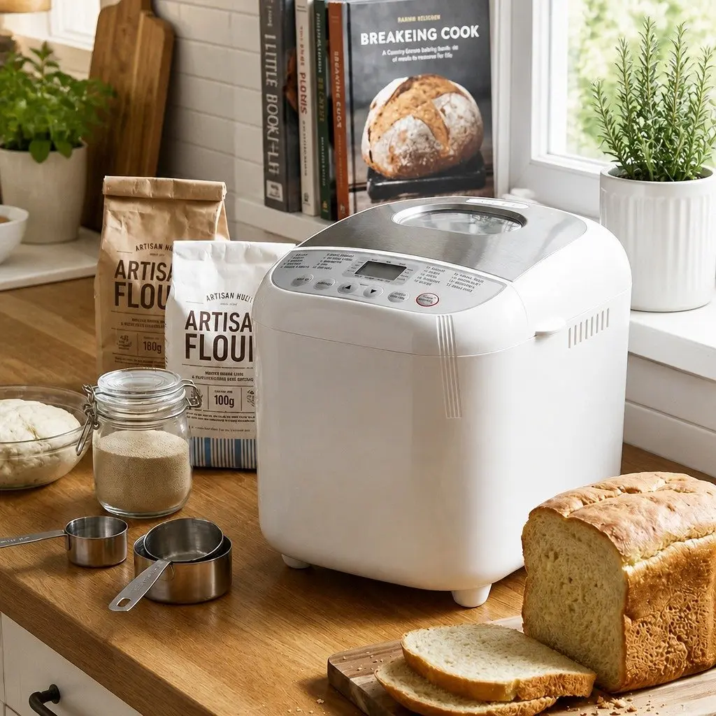 Automatic Bread Maker Machine 19 Programs 2lb Loaf Non-Stick Pan Kneading Mixing