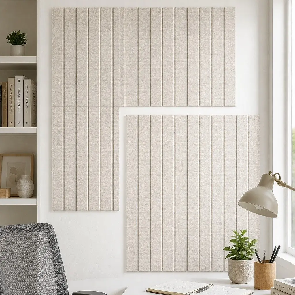 Felt Bulletin Board Tiles 12Pcs 30cm Modular Notice Board Wall Acoustic Sound