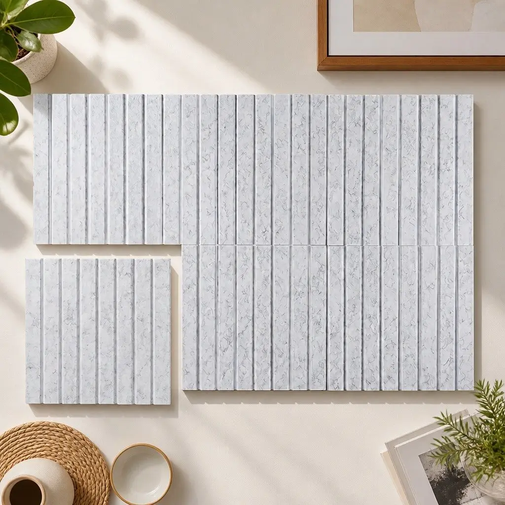 Cork Board Tiles Grey 30cm 6 Piece Set Acoustic Felt Panel DIY Wall Display