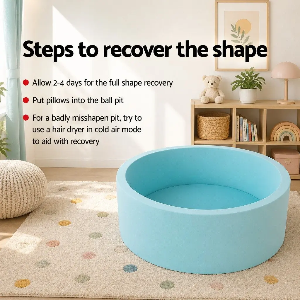 Kids Foam Ball Pit 90cm for Safe Play