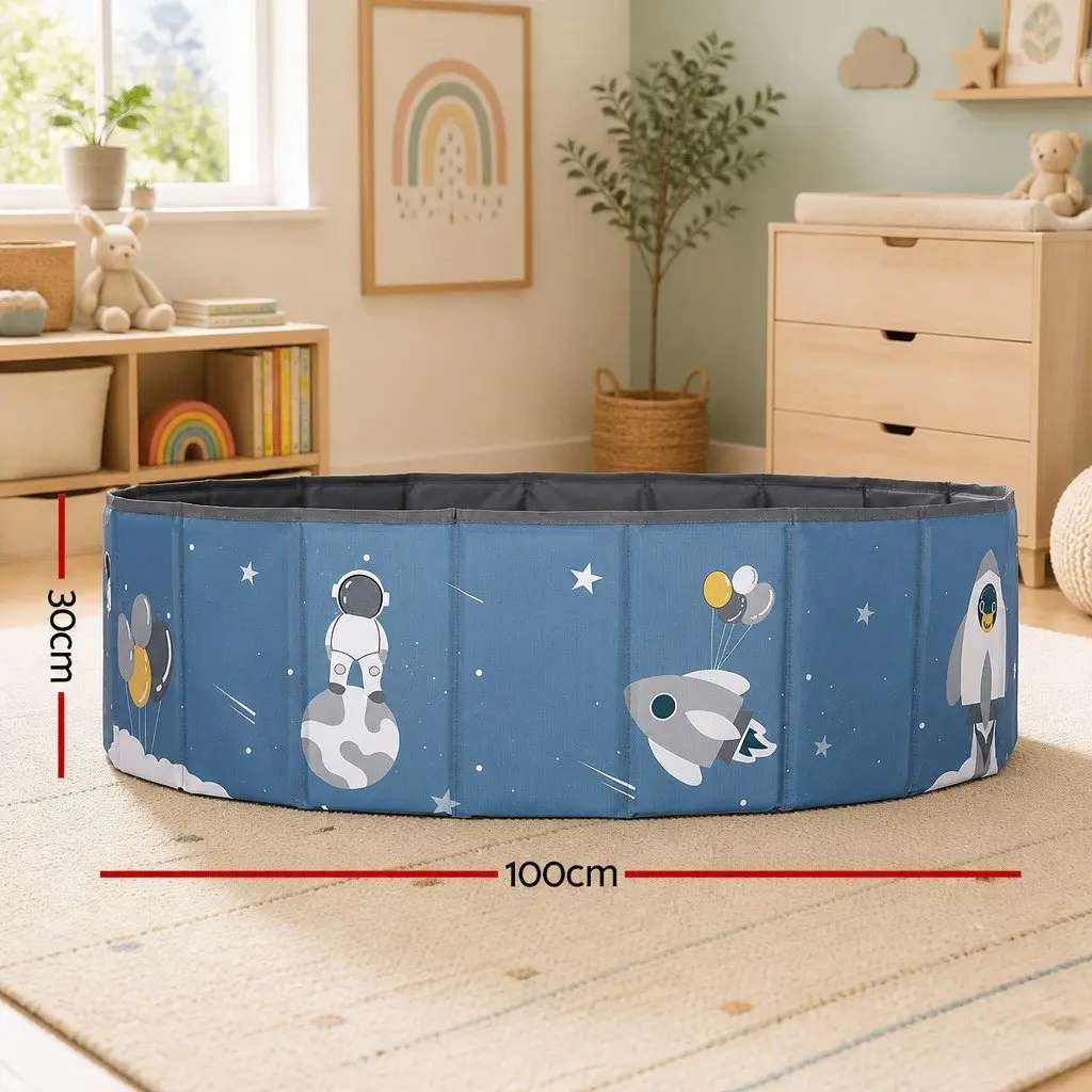 Kids Ball Pool Pit Blue Foldable Play Tent with Carry Bag
