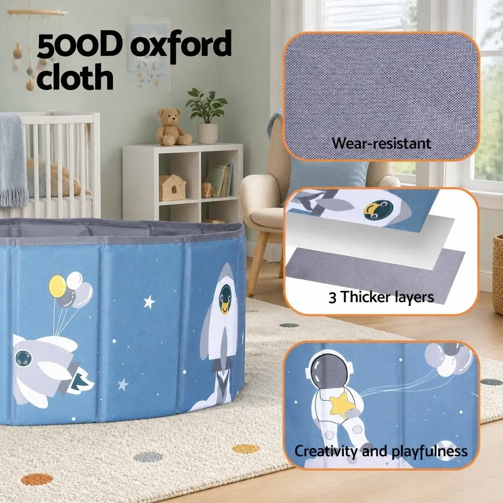 Kids Ball Pool Pit Blue Foldable Play Tent with Carry Bag