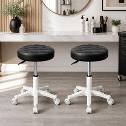 Rolling Bar Stool Swivel Chair with Wheels 360° Rotation Salon Spa Office Stool