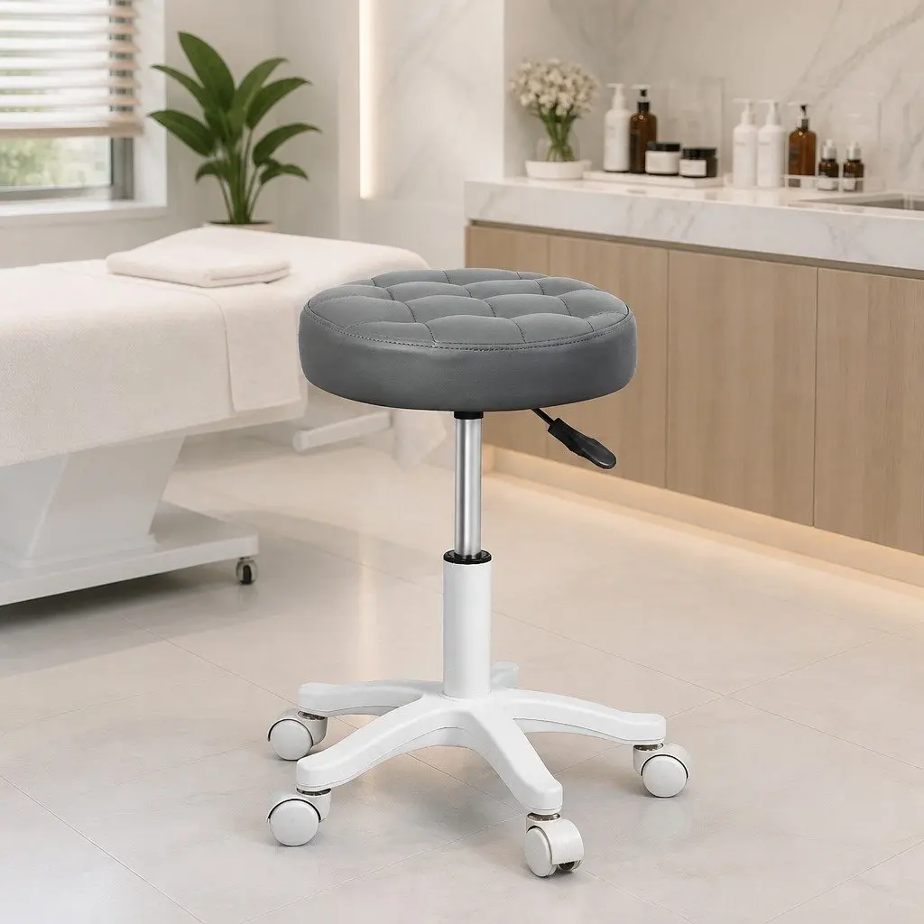 Rolling Bar Stool Swivel Chair Set of 4