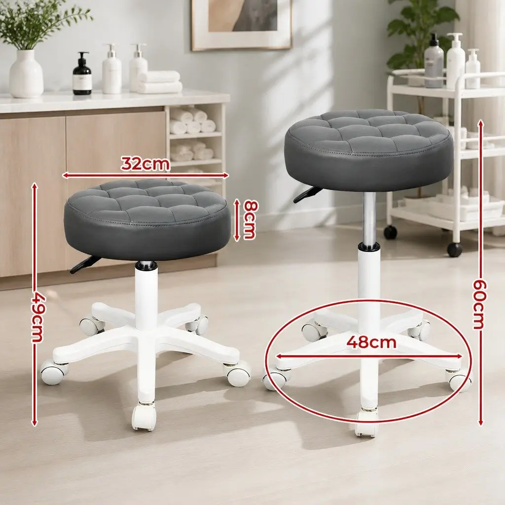 Rolling Bar Stool Swivel Chair Set of 4