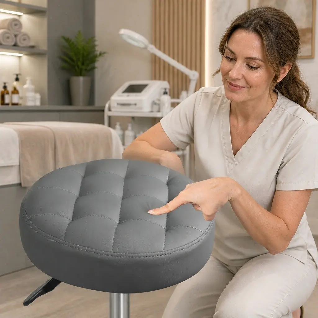 Rolling Bar Stool Swivel Chair Set of 4