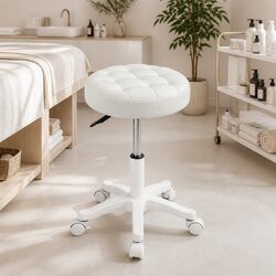 Compact Rolling Bar Stool with Height Adjustment