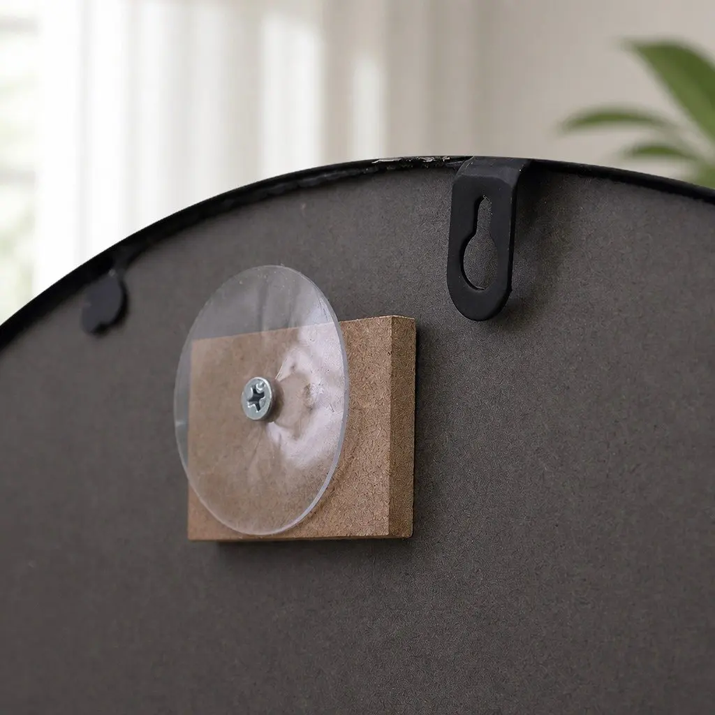 Round Wall Mirror Bathroom Makeup Vanity Home Decor Black Large 50 60 70 80cm