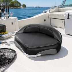 Compact Boat Seat with 8cm Padding and Swivel Base