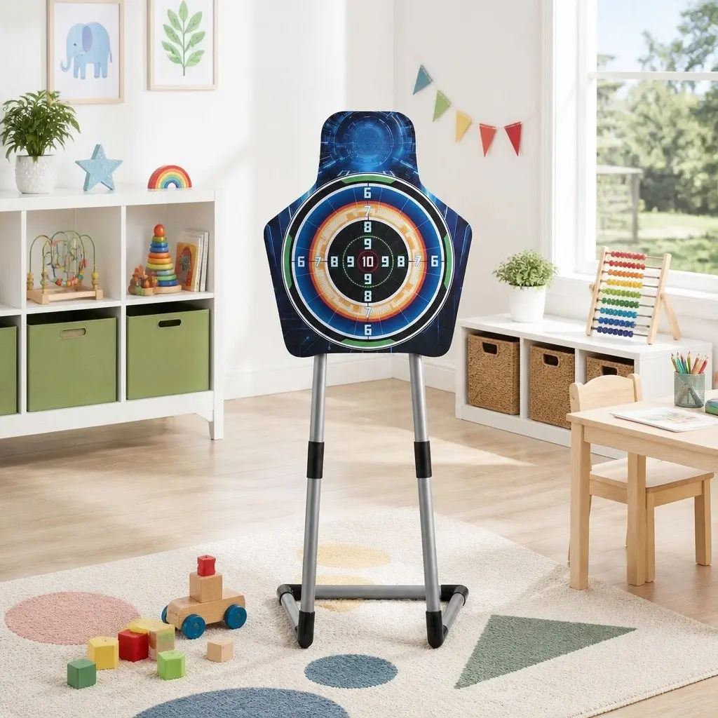 Kids Bow and Arrow Set Blue 81 cm Lightweight Portable for Indoor Outdoor Activity Game