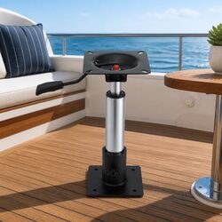 Boat Seat Pedestal Gas Lift 34-46cm Adjustable 360 Swivel Black Marine Fishing