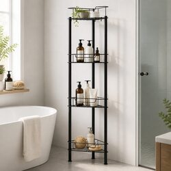 Compact 4-Tier Shower Caddy for Smart Storage Solutions