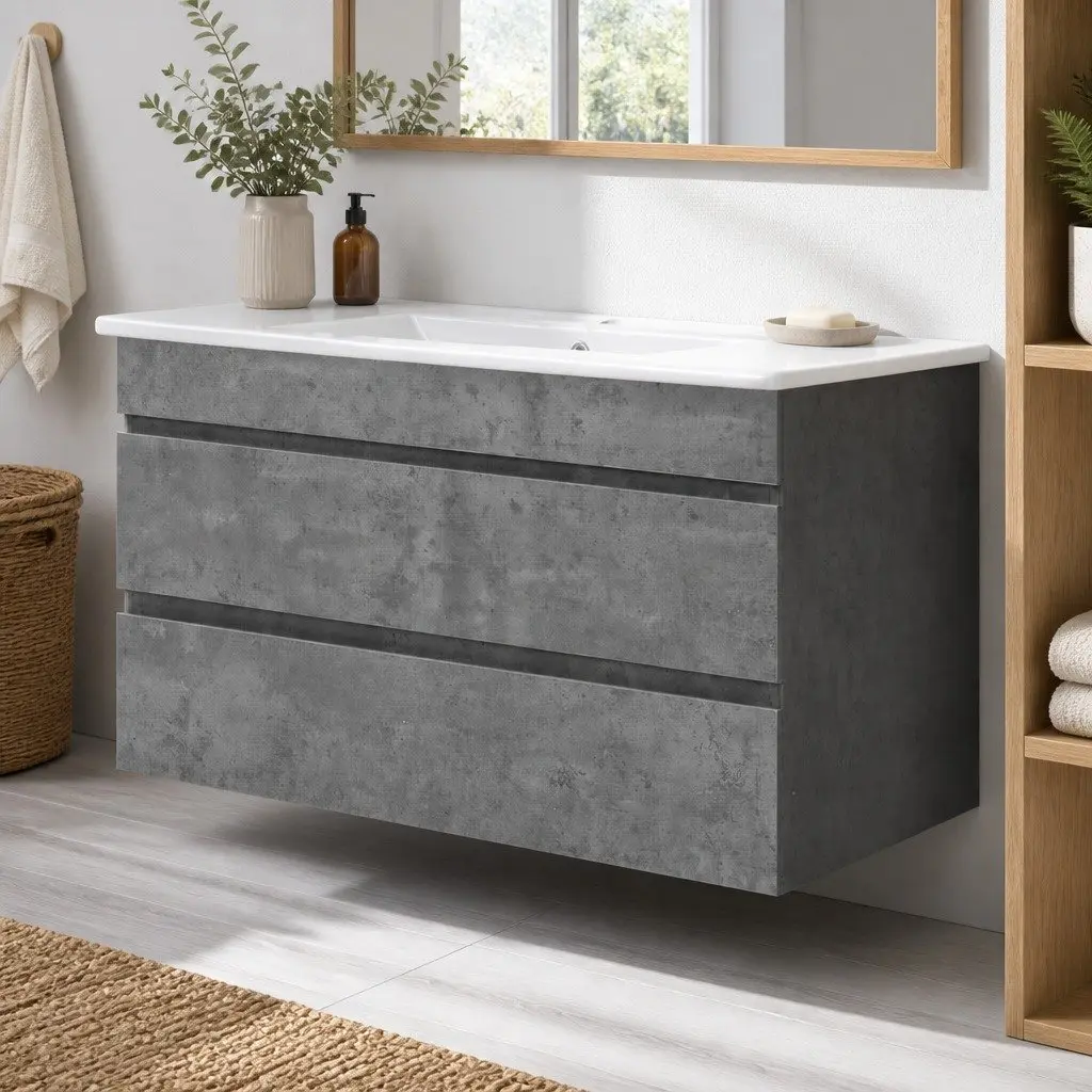 915mm Wall-Mounted Bathroom Vanity Unit
