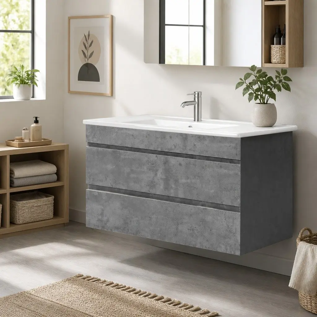 915mm Wall-Mounted Bathroom Vanity Unit