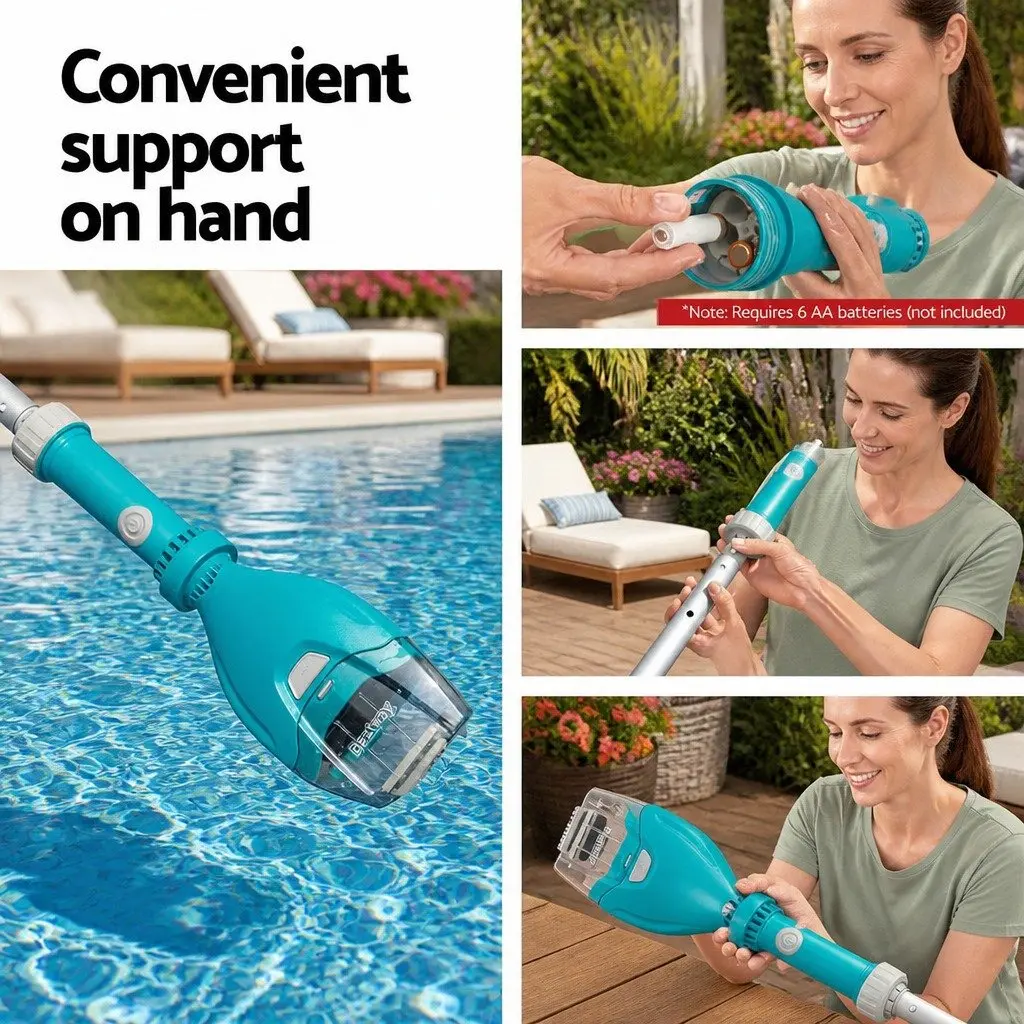 Cordless Pool Vacuum Cleaner Swimming Pools Cleaning Kit Submersible Debris
