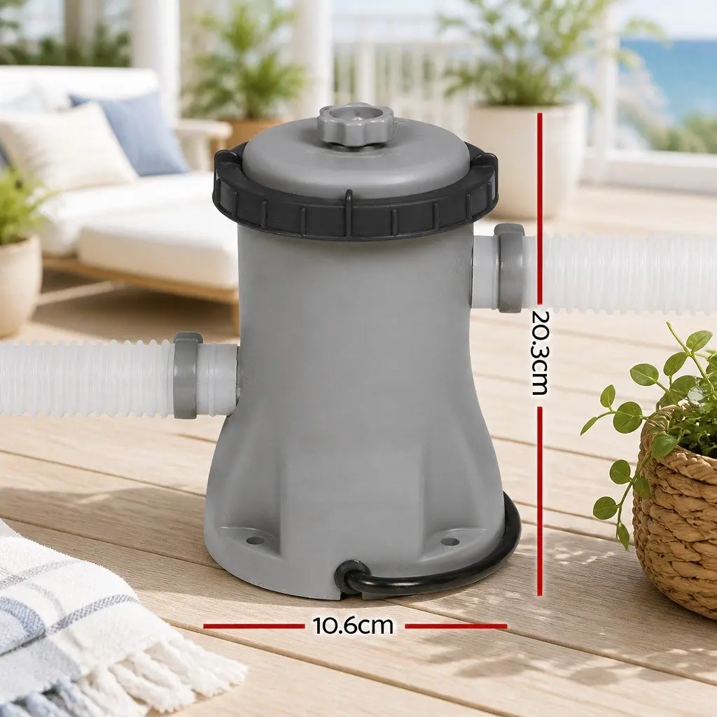 Pool Filter Pump Blue 330GPH Above-Ground Swimming Pool Cleaner System