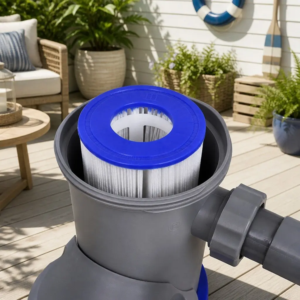 Pool Filter Pump 1500GPH Above Ground Swimming Pool Cleaner Cartridge System