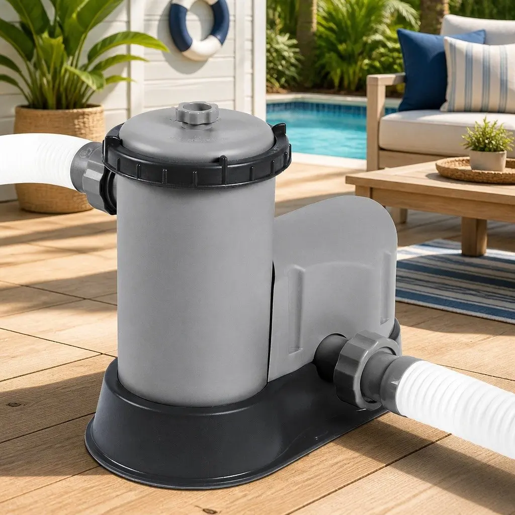 Pool Filter Pump 1500GPH Above Ground Swimming Pool Cleaner Cartridge System