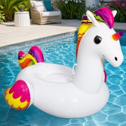 Compact Unicorn Inflatable Pool Float for Endless Fun