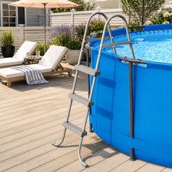 Compact and Sturdy Pool Ladder for Above Ground Pools