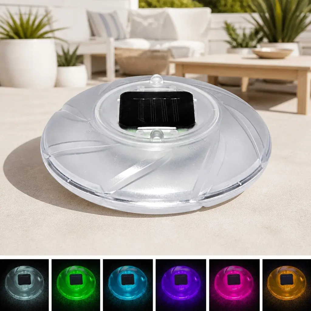 Solar Float Lamp White 18cm LED Multicolour Floating Garden Pond Decoration