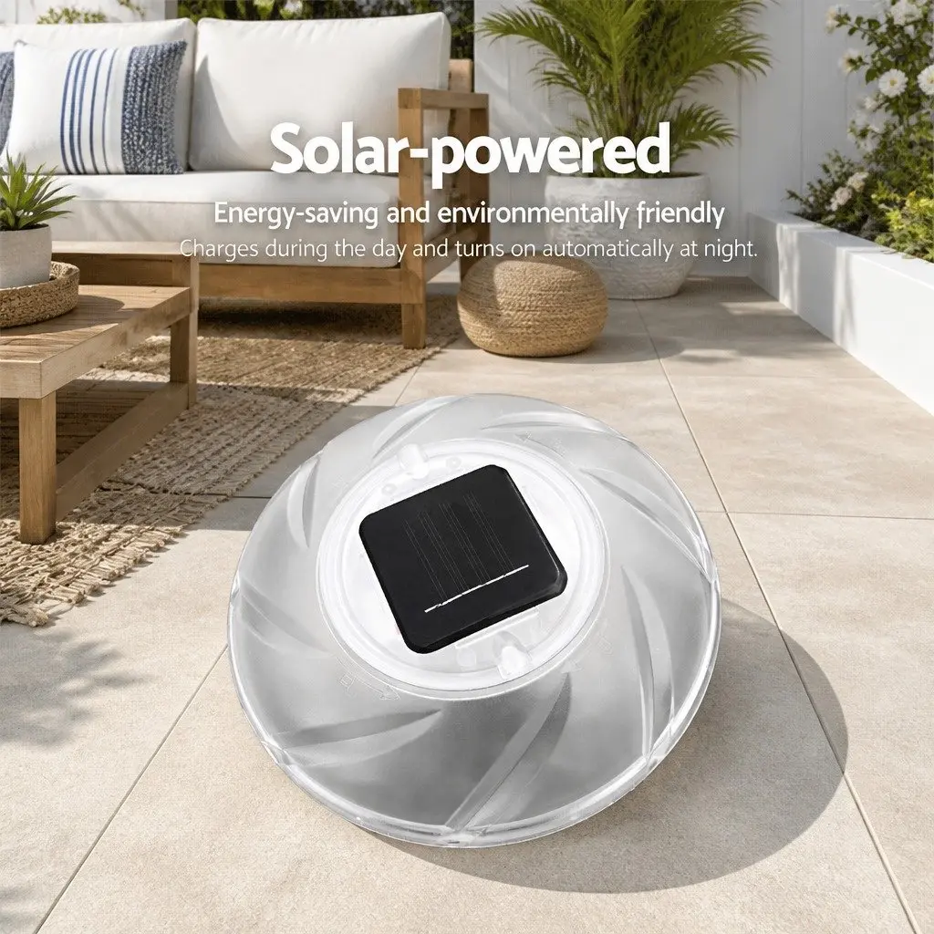 Solar Float Lamp White 18cm LED Multicolour Floating Garden Pond Decoration