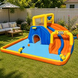 Compact Inflatable Water Slide Park for Kids