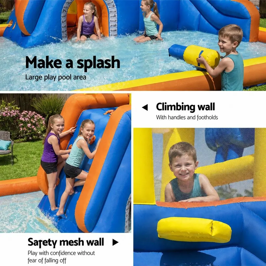 Inflatable Water Slide Park 551x502x265cm Kids Swimming Pool Play Features