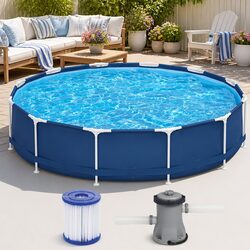Compact and Easy-to-Use 366cm Steel Frame Pool