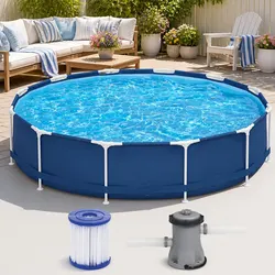 Compact and Easy-to-Use 366cm Steel Frame Pool