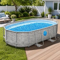 Compact Above Ground Pool with Essential Accessories
