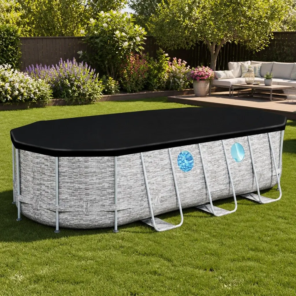 Above Ground Swimming Pool 549x274x122cm Steel Frame with Filter Pump Ladder