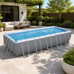 Above Ground Swimming Pool with Complete Setup 640x274x132cm