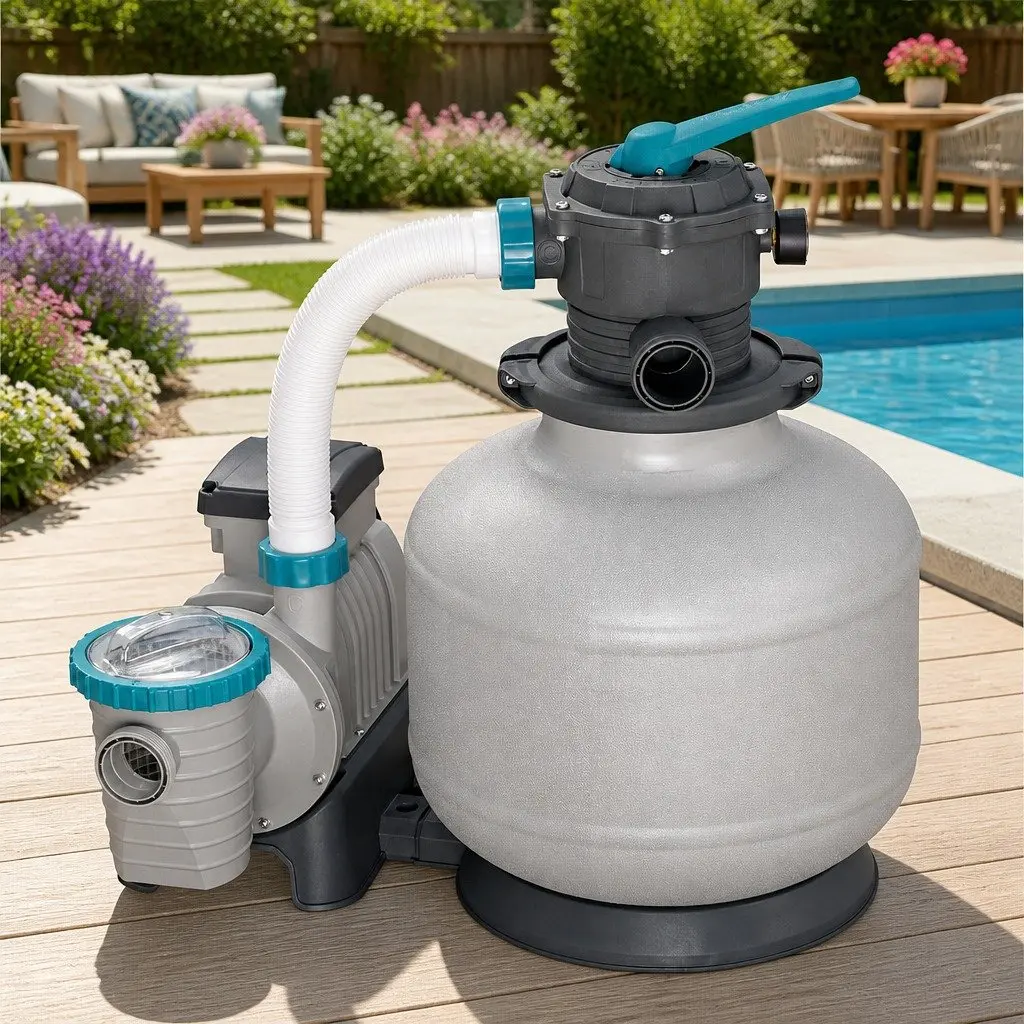 Sand Filter Pool Pump Corrosion-Proof 11355L/H Above Ground Water Filtration System